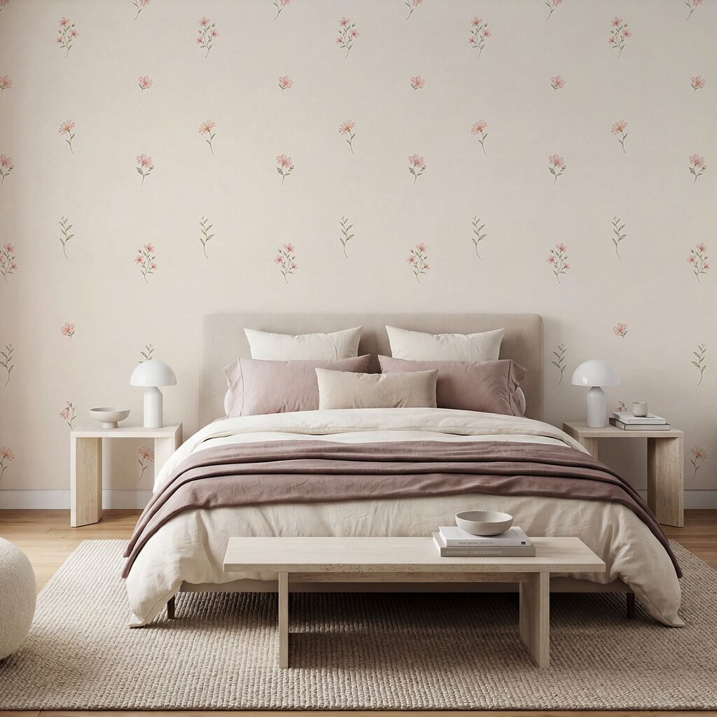 Fototapet Un model floral delicat, potrivit pentru orice spațiu (SKU: t01095) Fototapet Un model floral delicat, potrivit pentru orice spațiu (SKU: t01095)