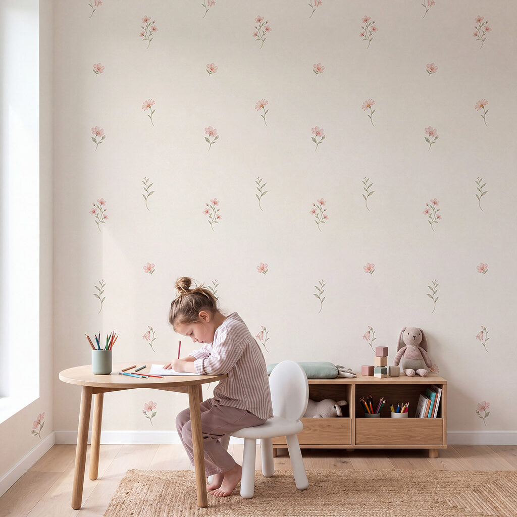 Fototapet Un model floral delicat, potrivit pentru orice spațiu (SKU: t01095) Fototapet Un model floral delicat, potrivit pentru orice spațiu (SKU: t01095)
