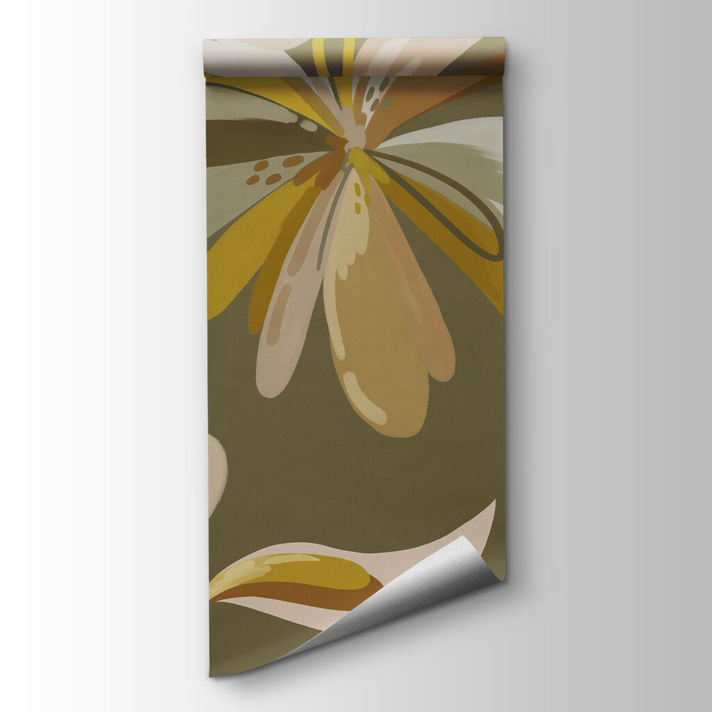 Fototapet Motiv cu flori și frunze (SKU: t01059v1) Fototapet Motiv cu flori și frunze (SKU: t01059v1)