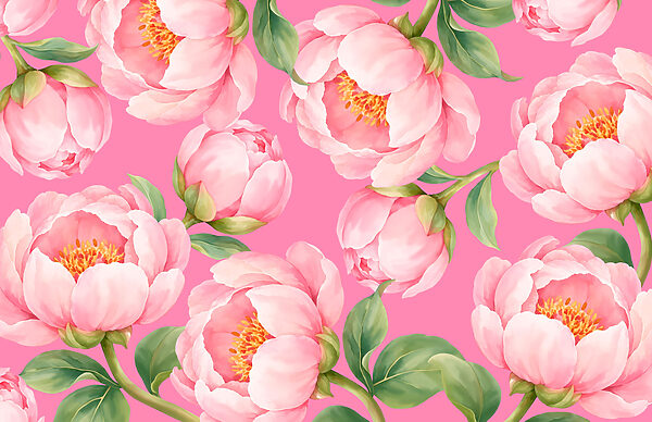 Fototapet Flori roz pe un fundal roz (SKU: t01096v4) Fototapet Flori roz pe un fundal roz (SKU: t01096v4)