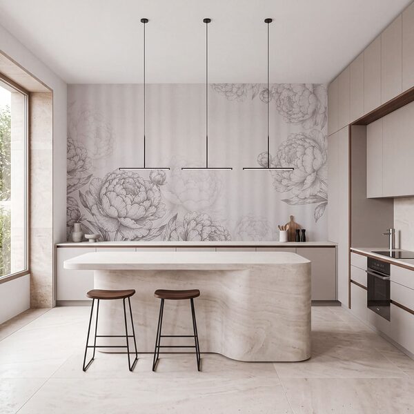 Fototapet Flori delicate în nuanțe delicate (SKU: t01097v2)