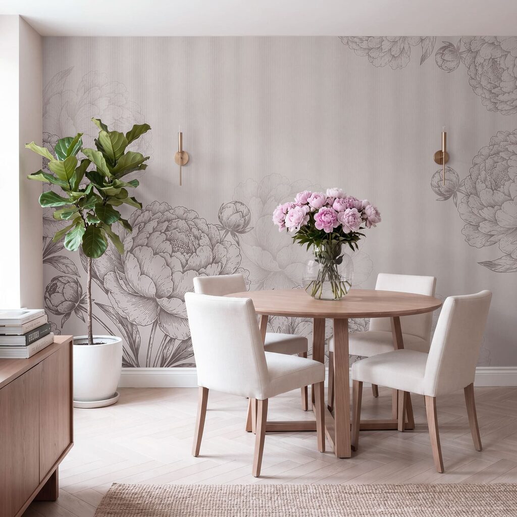 Fototapet Flori delicate în nuanțe delicate (SKU: t01097v2)