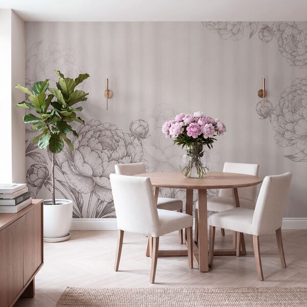 Fototapet Flori delicate în nuanțe delicate (SKU: t01097v2)