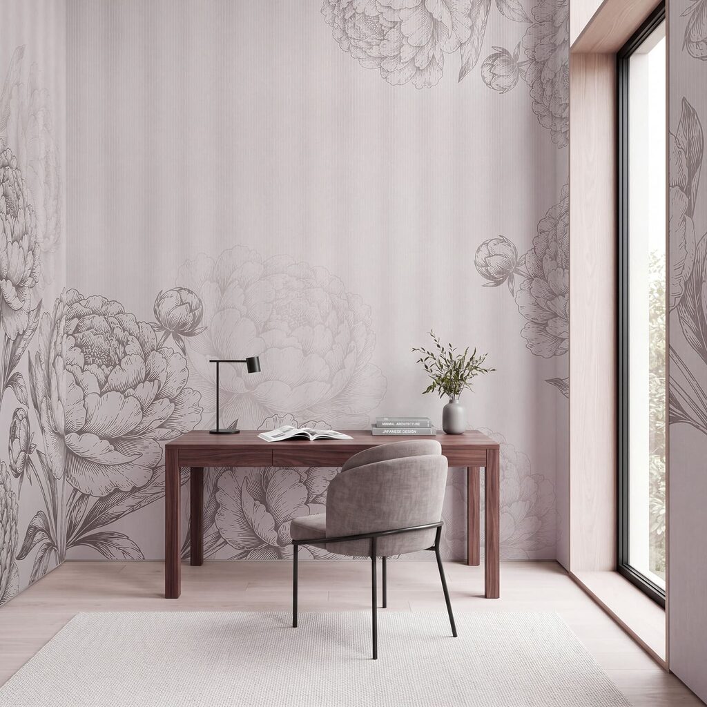 Fototapet Flori delicate în nuanțe delicate (SKU: t01097v2)