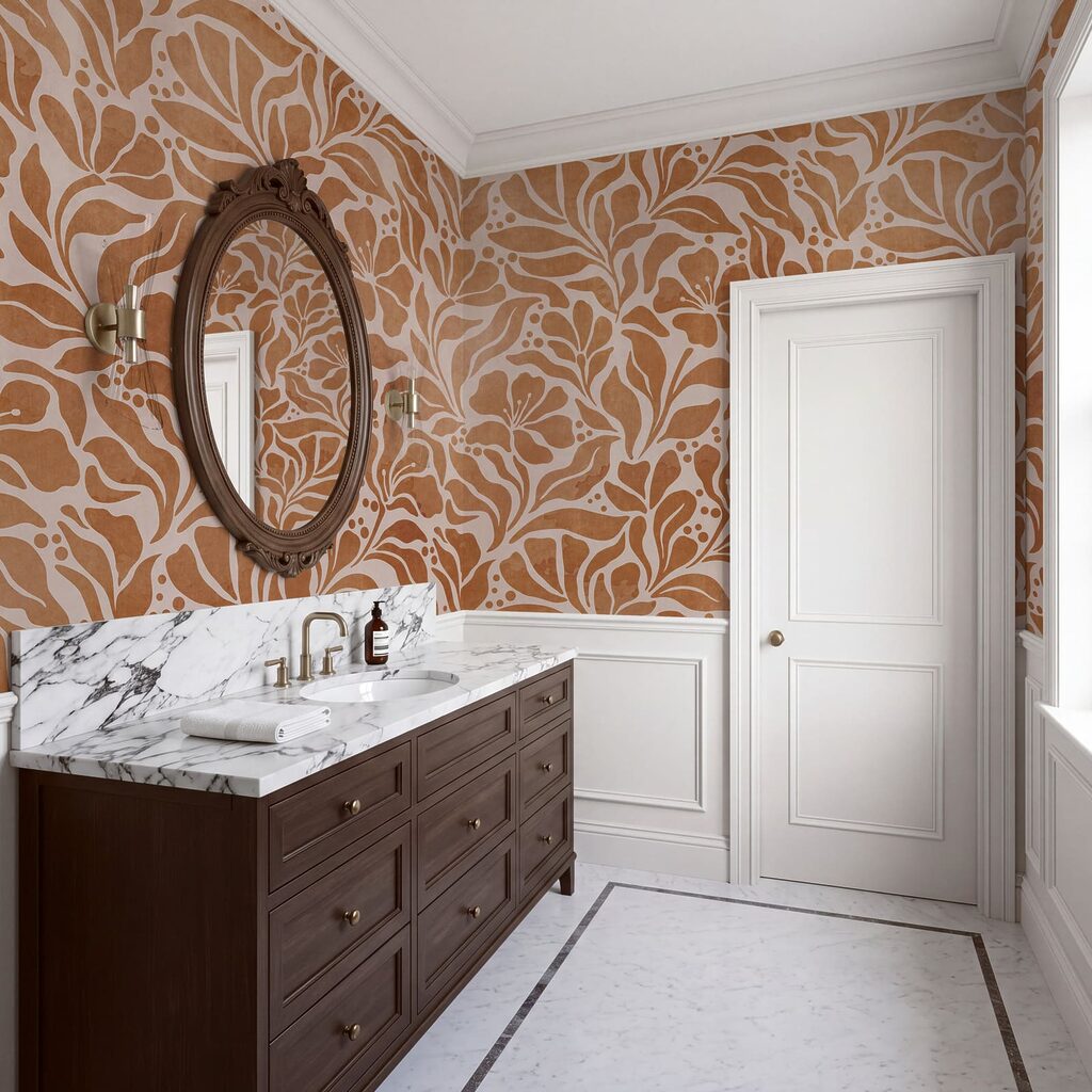 Fototapet Design cu motive florale inspirat din natură (SKU: t01114) Fototapet Design cu motive florale inspirat din natură (SKU: t01114)