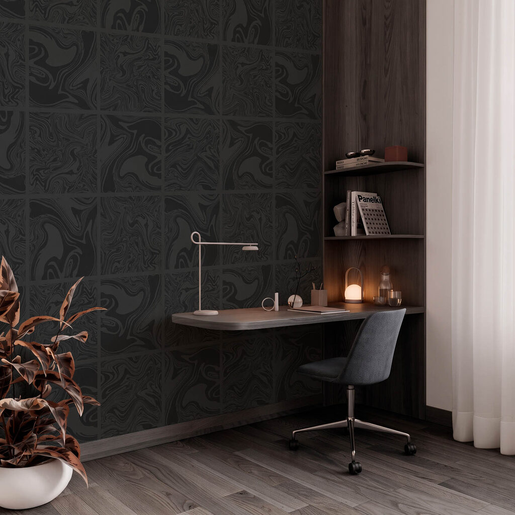 Fototapet Model cu pătrate negre, format din pătrate negre (SKU: t01083) Fototapet Model cu pătrate negre, format din pătrate negre (SKU: t01083)
