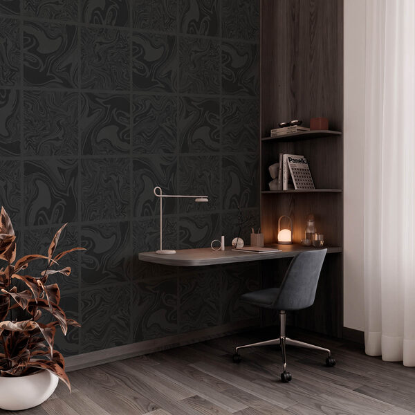 Fototapet Model cu pătrate negre, format din pătrate negre (SKU: t01083) Fototapet Model cu pătrate negre, format din pătrate negre (SKU: t01083)