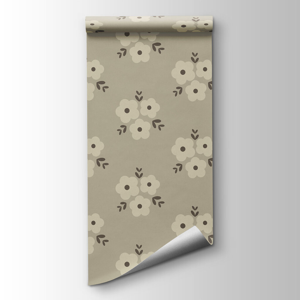 Fototapet Motiv floral pe fond bej (SKU: t01079) Fototapet Motiv floral pe fond bej (SKU: t01079)
