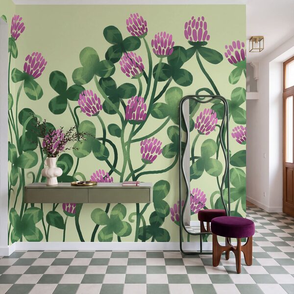 Fototapet - Flori în culori vii, înconjurate de vegetație luxuriantă (SKU: t01121)