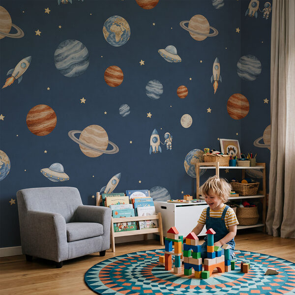 Fototapet O aventură cosmică cu viteză fulgerătoare (SKU: t01128)