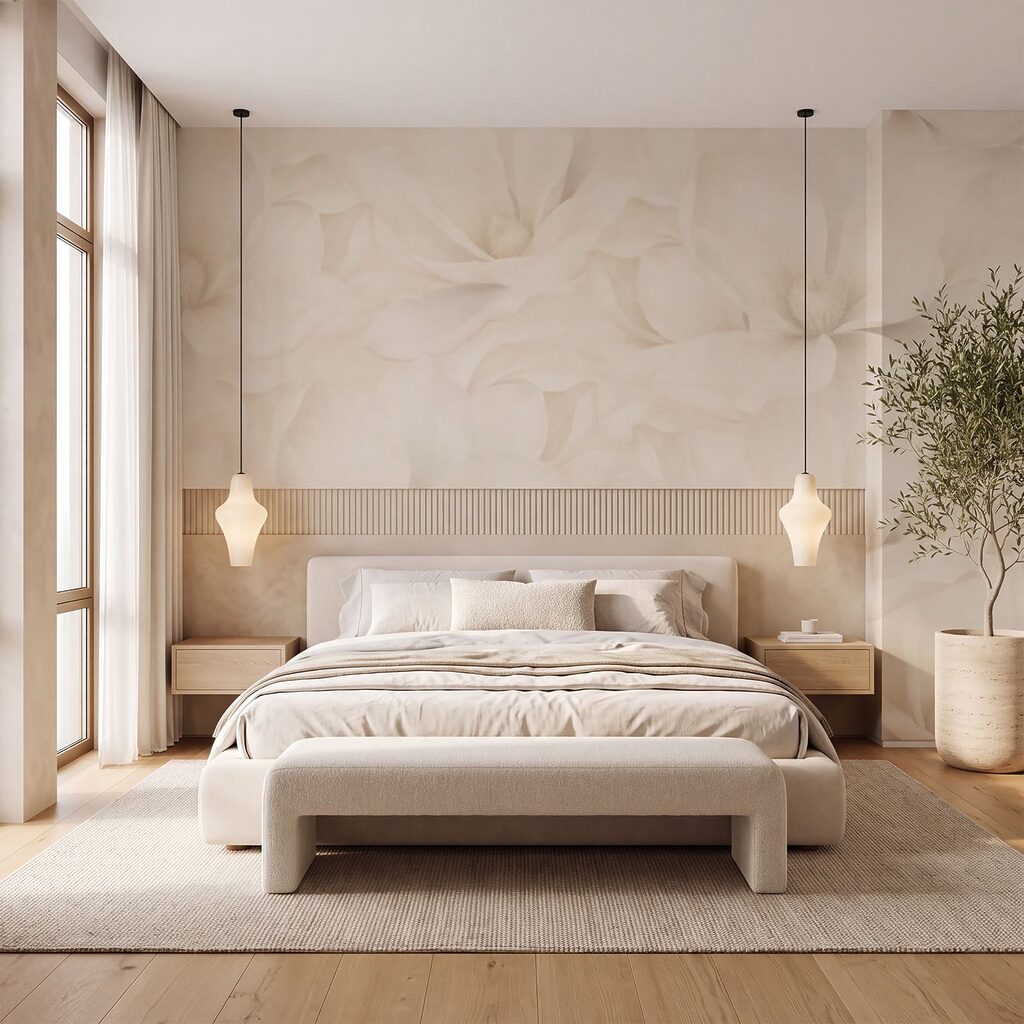 Fototapet Flori delicate în culori pale (SKU: t01129)