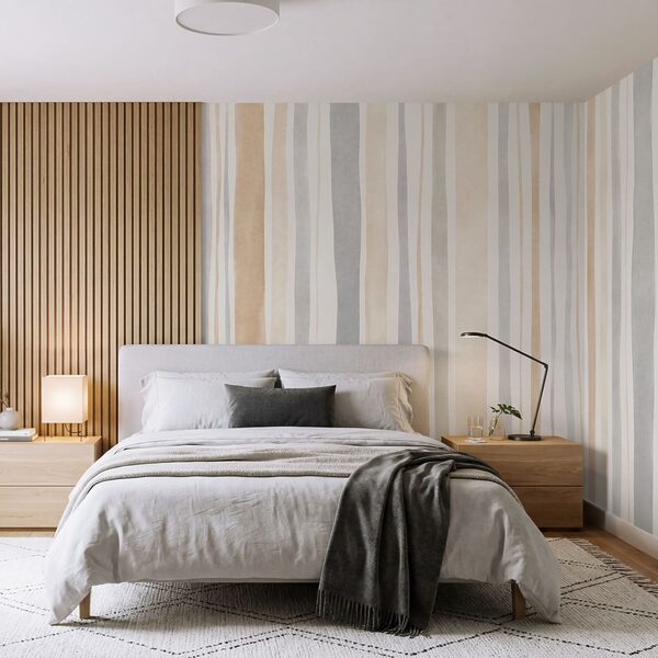 Fototapet Dungi elegante în culori neutre pentru spații moderne (SKU: t01134) Fototapet Dungi elegante în culori neutre pentru spații moderne (SKU: t01134)