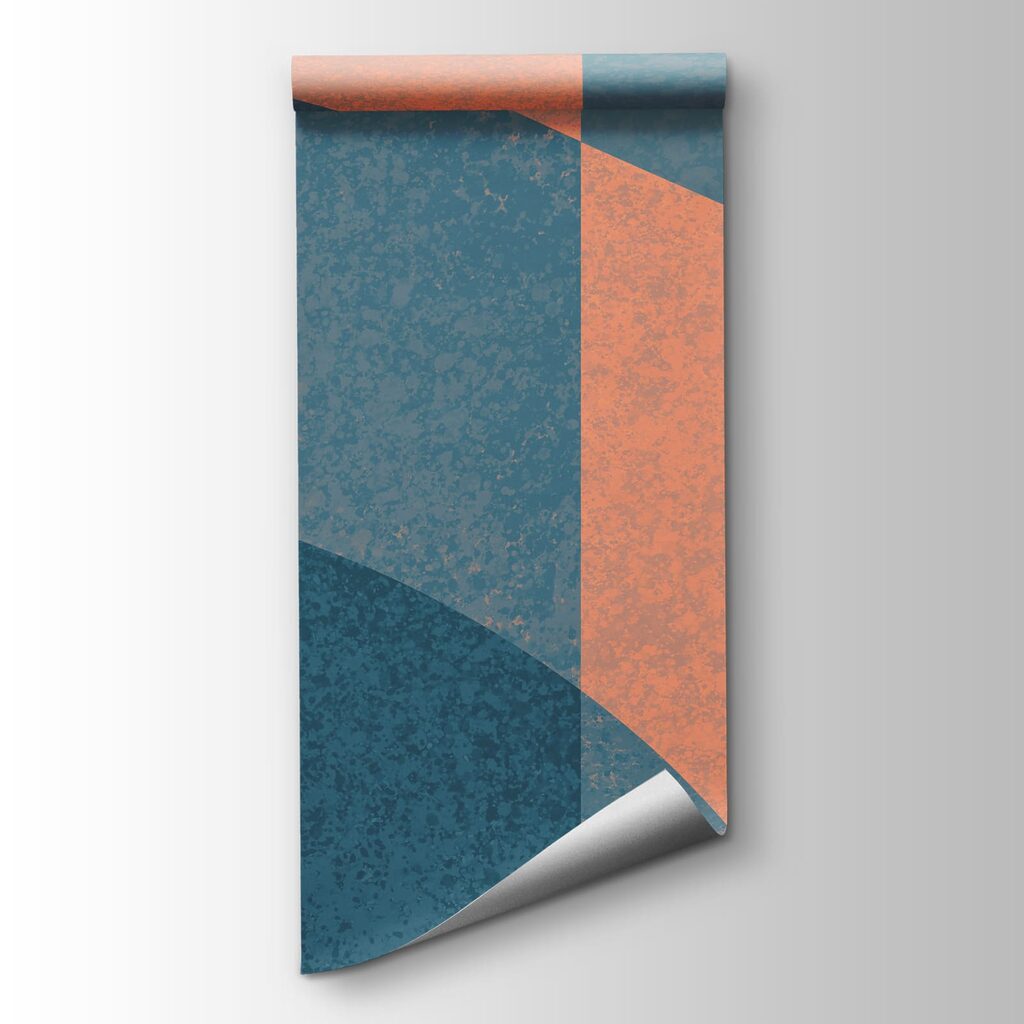 Fototapet Model geometric albastru și roz (SKU: t01144)